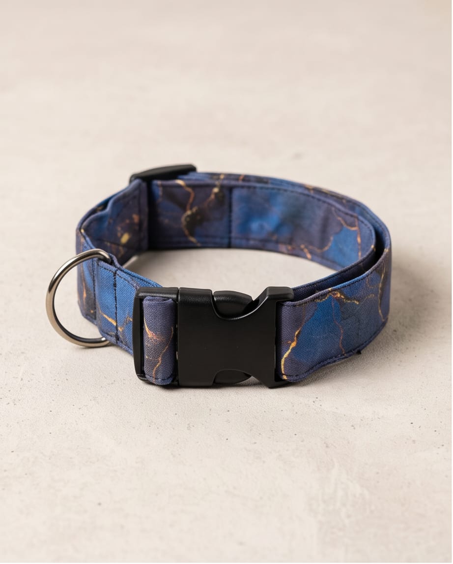 Blue and Gold Galaxy Necklace