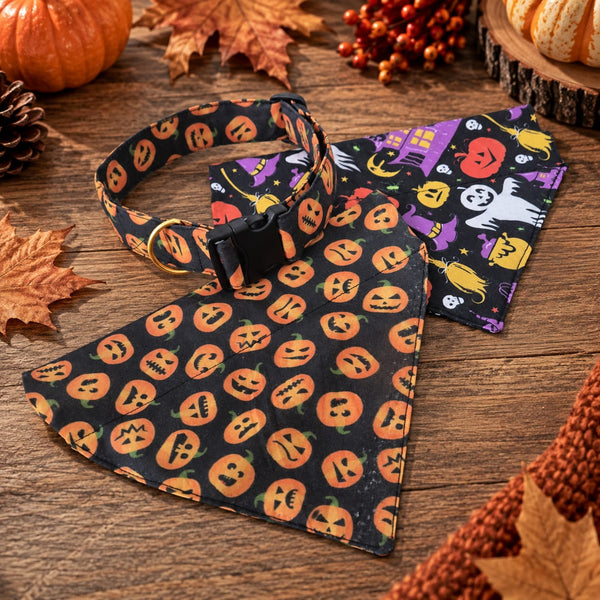 Coffret Halloween – Collier + 2 Bandanas 🎃👻